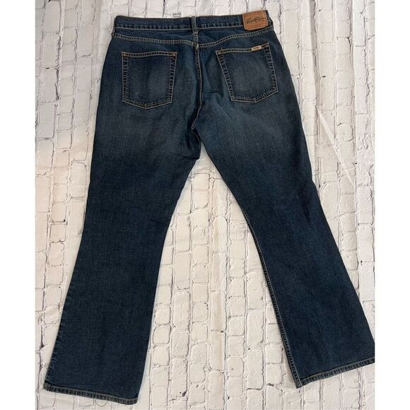 Levi Strauss Signature Juniors Size 16 Stretch Bootcut Jeans Dark Wash Denim - Picture 1 of 4